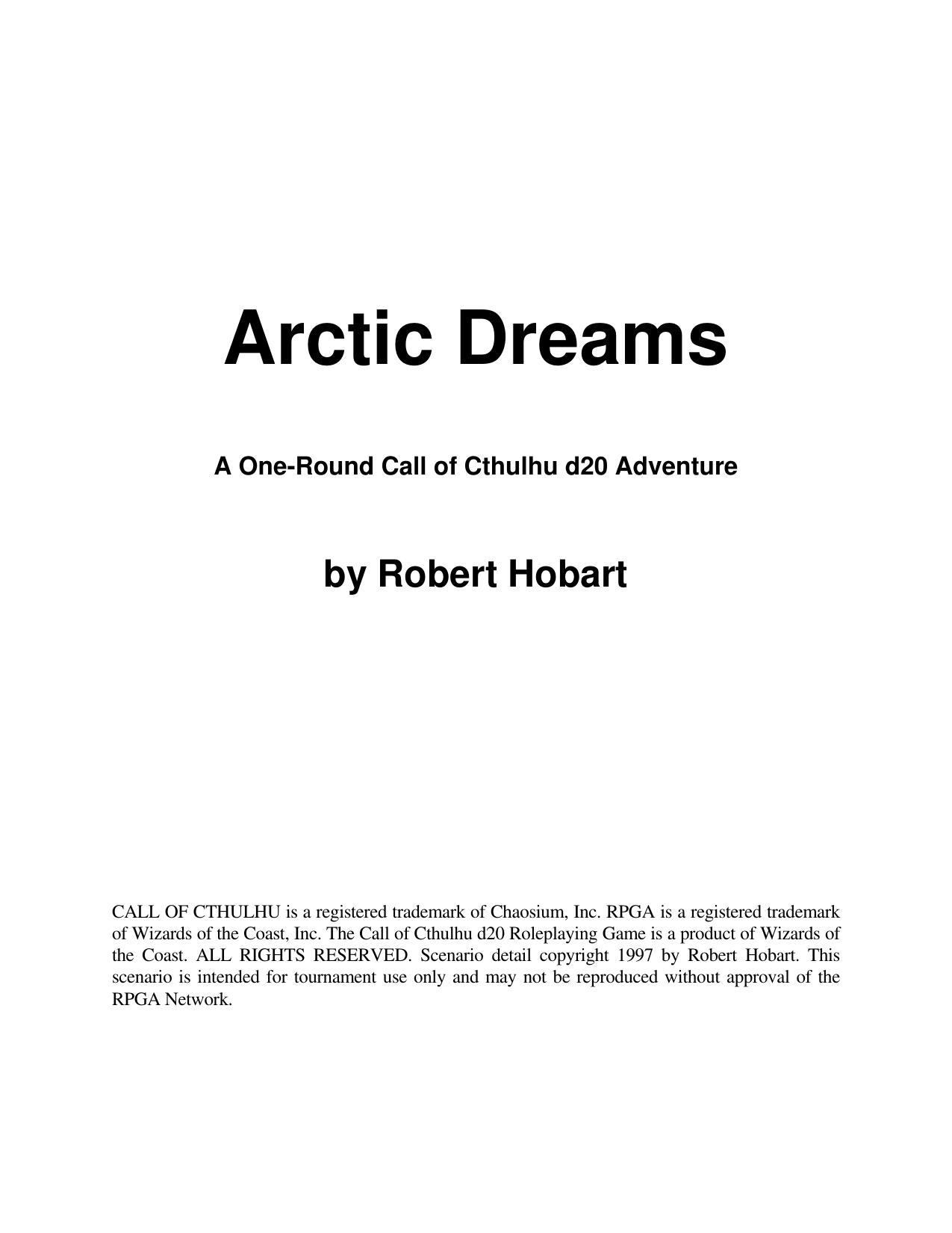 Arctic Dreams