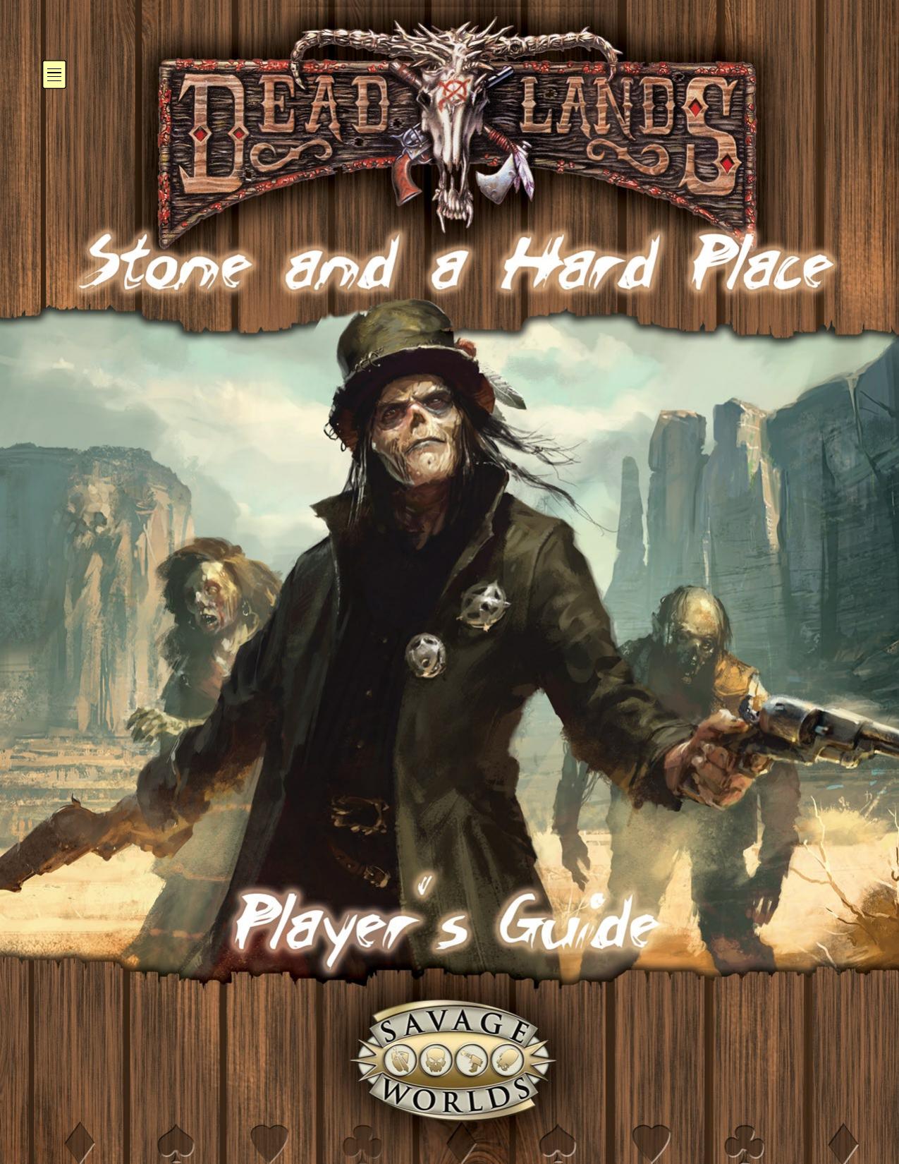 Deadlands Reloaded 1881 Stone and a Hard Place Player's Guide