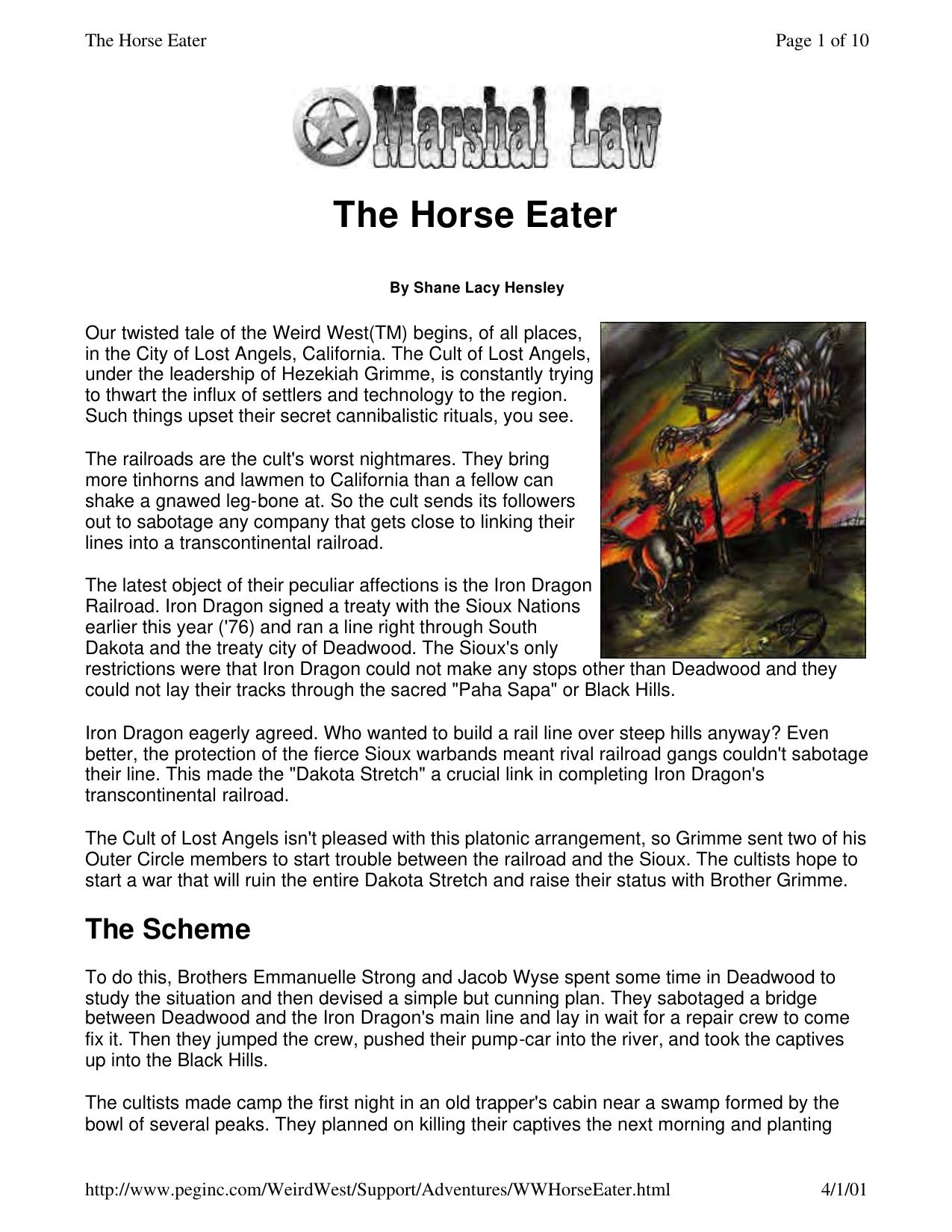 Deadlands Original - Marshal Law - The Horse Eater.pdf