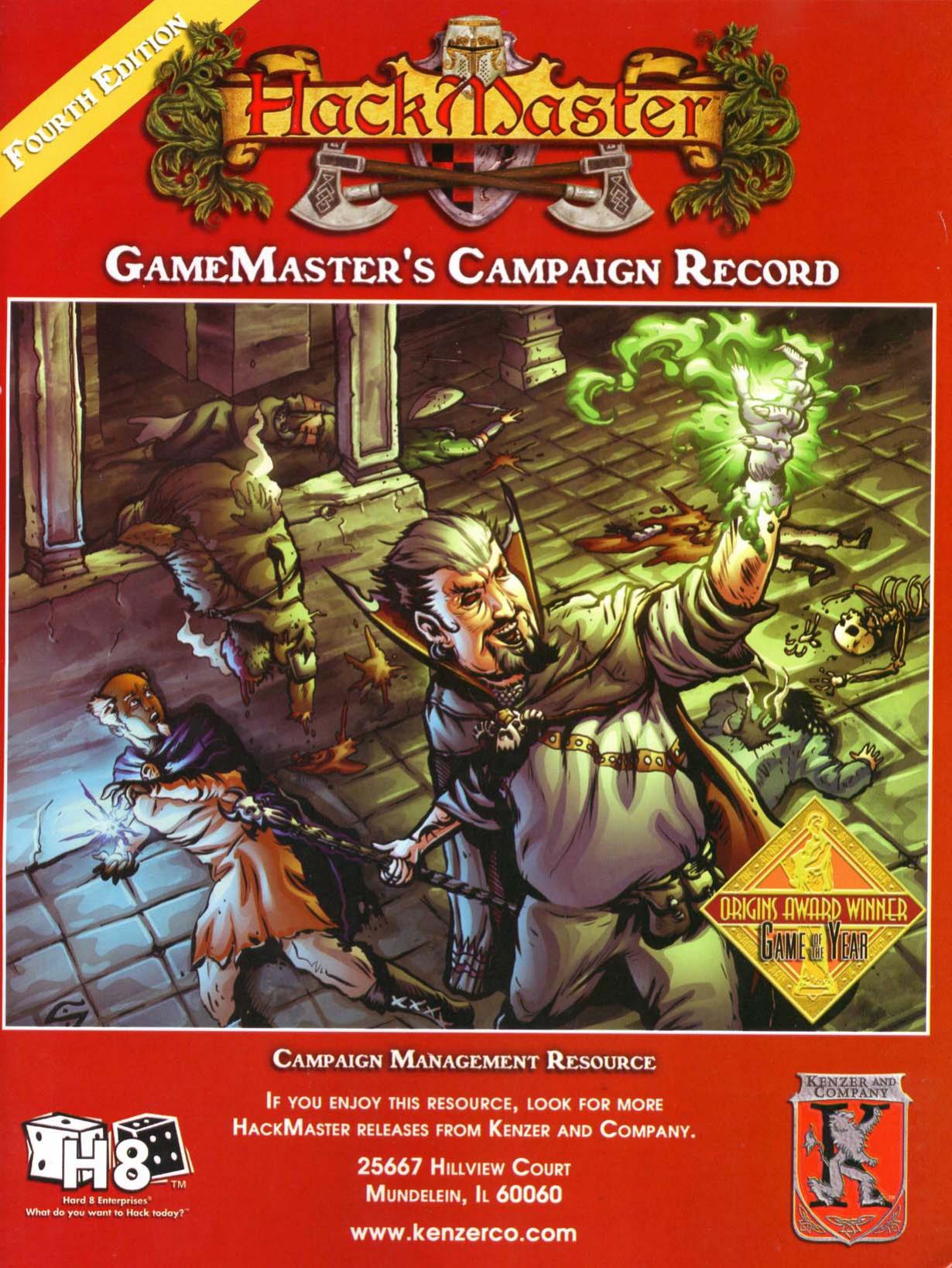 GameMaster's Campaign Record