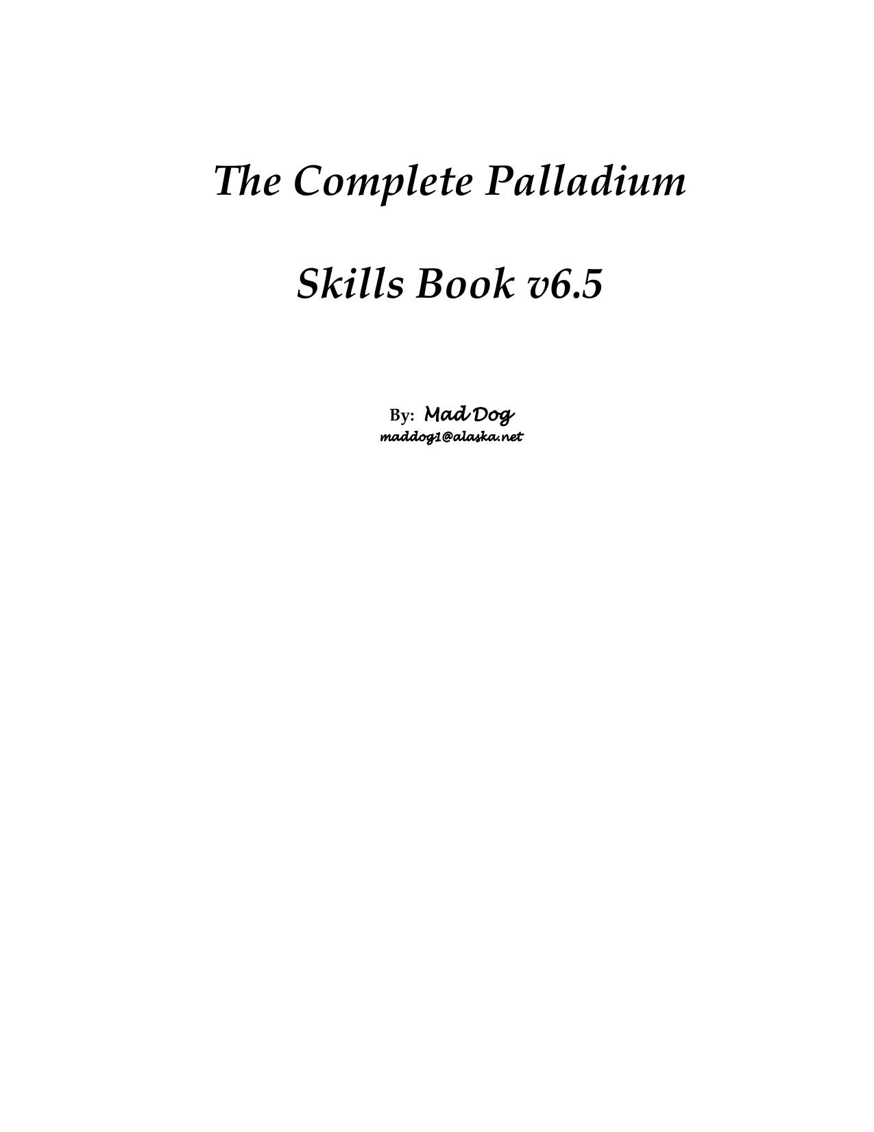 Palladium Skills NetBook 6.5